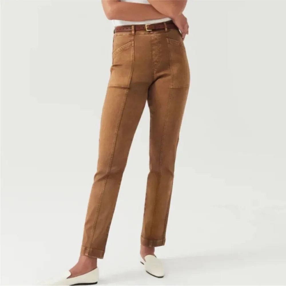 Spanx Stretch Twill Straight Leg Pant in Acorn sz 1X